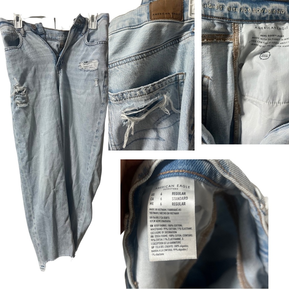American Eagle High Waisted-Straight Leg Jeans